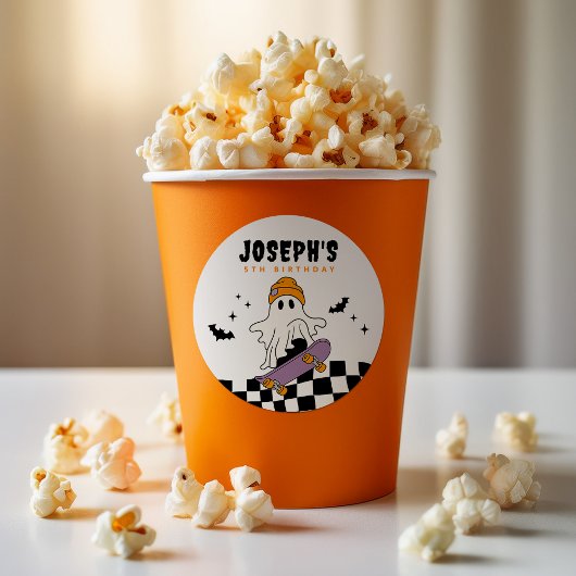 Boy Spooky Halloween Verjaardagskring Sticker