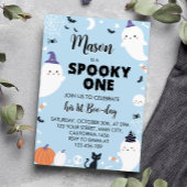 Boy Spooky One Ghost Eerste Verjaardag Kaart