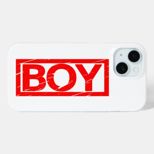 Boy Stamp Case-Mate iPhone Case (Achterkant (horizontaal))