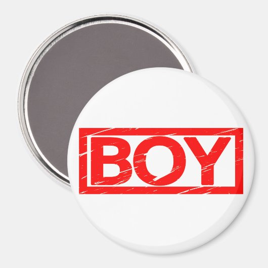 Boy Stamp Magneet (Voorkant / Achterkant)