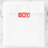 Boy Stamp Ronde Sticker (Tas)