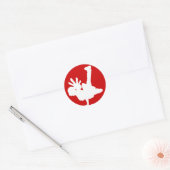 BOY sticker wit/rood (Envelop)