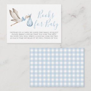 Boy Stork Baby shower Boek Aanvraag Kaart