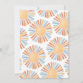 Boy Sunshine Baby shower Kaart (Achterkant)