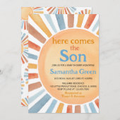 Boy Sunshine Baby shower Kaart (Voorkant / Achterkant)