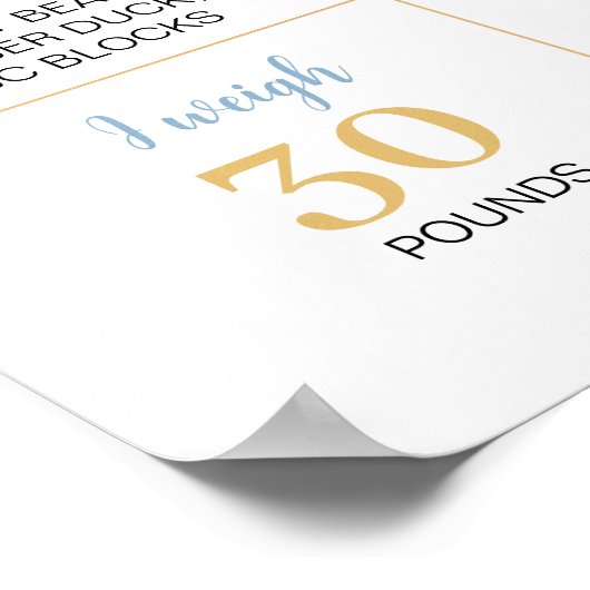 Boy Sunshine Rainbow Birthday Milestone Poster (Hoek)