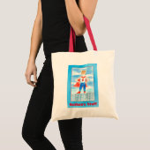Boy Superhero Aangepaste naam Tote Bag (Voorkant (product))