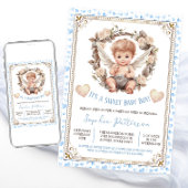 Boy Sweet Valentijn Cherub Baby shower Kaart