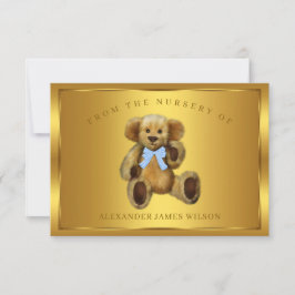Boy Teddy Bear Baby shower Dank je Kaarten