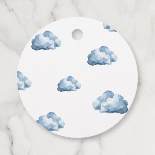 Boy Teddy Bear Baby shower Dank u Gift Labels (Achterkant)