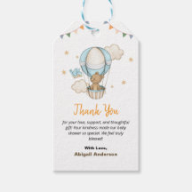 Boy Teddy Bear Baby shower Dank u platte Kaarten