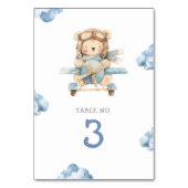 Boy Teddy Bear Baby shower Kaart (Achterkant)