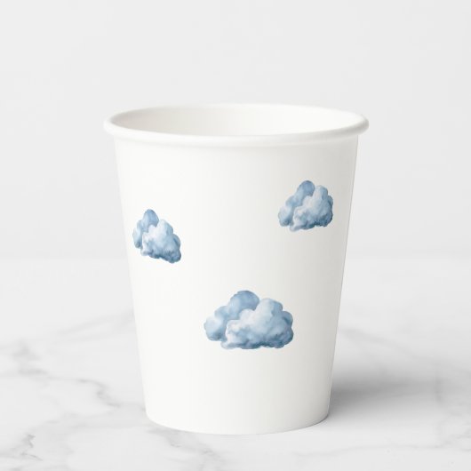 Boy Teddy Bear Baby shower Papieren Bekers (Achterkant)