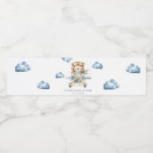 Boy Teddy Bear Baby shower Waterfles Etiket (Enkel label)