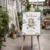 Boy Teddy Bear Baby shower Welkomstbord Poster