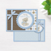 Boy Teddy Bear Dank je Cadeau Label Visitekaartje (Bureau)