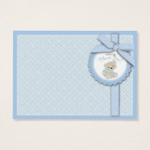 Boy Teddy Bear Dank je Cadeau Label Visitekaartje (Achterkant)