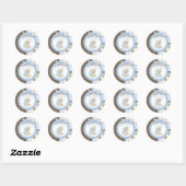 Boy Teddy Bear Dank je Ronde Sticker (Vel)