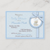 Boy Teddy Bear Herinneringskaart Informatiekaartje (Achterkant)