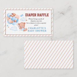 Boy Teddy Bear “We Can Bearly Wait” Baby Shower Informatiekaartje