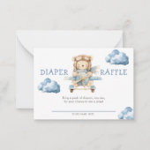 Boy Teddy Bear We kunnen nauwelijks wachten luier  Notitiekaartje (Voorkant)