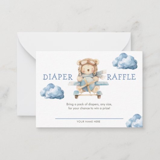 Boy Teddy Bear We kunnen nauwelijks wachten luier  Notitiekaartje (Voorkant)