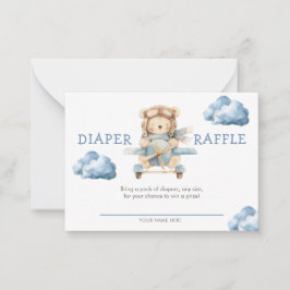 Boy Teddy Bear We kunnen nauwelijks wachten luier  Notitiekaartje