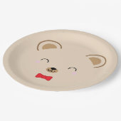 boy teddy beer BIRTHDAY PARTY red Papieren Bordje (Gekanteld)