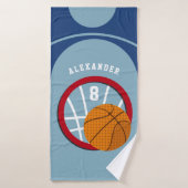 Boy Teen Basketball Court Ball Hoop Sports Champ Badhanddoek (Badhanddoek)