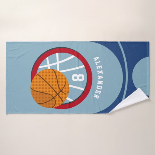 Boy Teen Basketball Court Ball Hoop Sports Champ Badhanddoek (Badhanddoek)