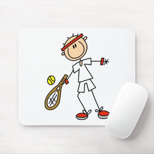 Boy Tennis Player Mousepad Muismat (Met muis)