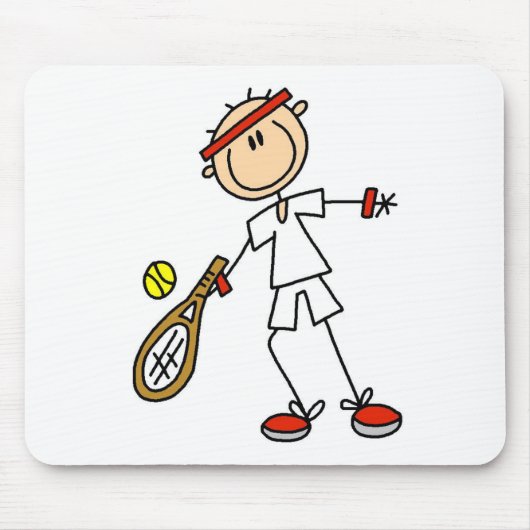 Boy Tennis Player Mousepad Muismat (Voorkant)