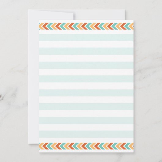 Boy Tirbal Aztec Boho Wild Uitnodiging van één dag (Achterkant)