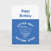 Boy Tornado Birthday Card Kaart (Voorkant)