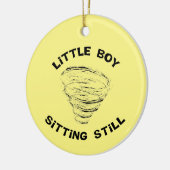 Boy Tornado Keramisch Ornament (Links)