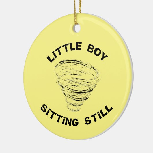 Boy Tornado Keramisch Ornament (Links)