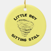 Boy Tornado Keramisch Ornament (Achterkant)