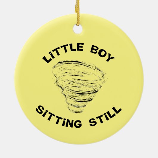 Boy Tornado Keramisch Ornament (Achterkant)