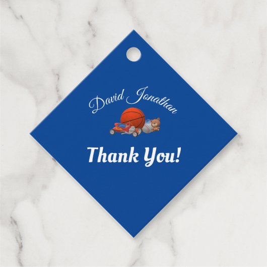 Boy Toys Theme Baby shower Bedankjes Labels (Voorkant)