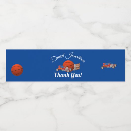 Boy Toys Theme Baby shower Waterfles Etiket (Enkel label)