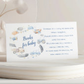 Boy Transportation Cars Baby shower Boekaanvraag Informatiekaartje
