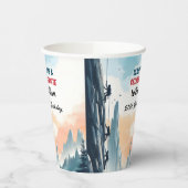 Boy Tree Fun Cliff Rock klimmen 21e verjaardag Papieren Bekers (Links)