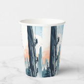 Boy Tree Fun Cliff Rock klimmen 21e verjaardag Papieren Bekers (Rechts)