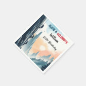 Boy Tree Fun Cliff Rock klimmen 21e verjaardag Servet (Hoek)