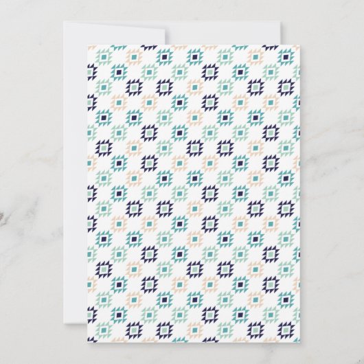 Boy Tribal Arrows Wild First Birthday Invitation Kaart (Achterkant)