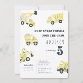 Boy Truck verjaardagsfeestje Kaart (Voorkant)