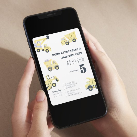 Boy Truck verjaardagsfeestje Kaart