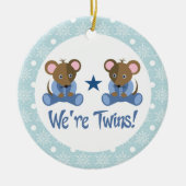 Boy Twins Baby Mice Keepomwille Ornament Gift (Voorkant)