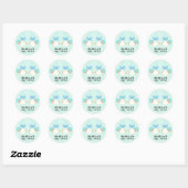 Boy Twins Baby shower Klassieke Ronde Sticker (Vel)