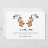 Boy Twins - Beren Party Petten - Dank je kaart (Voorkant)